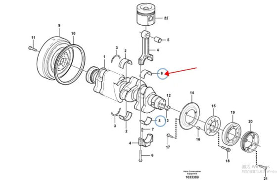 Nouvelles pièces de moteur en acier de Deutz 04284142 20766790 Rod Bearing se reliant